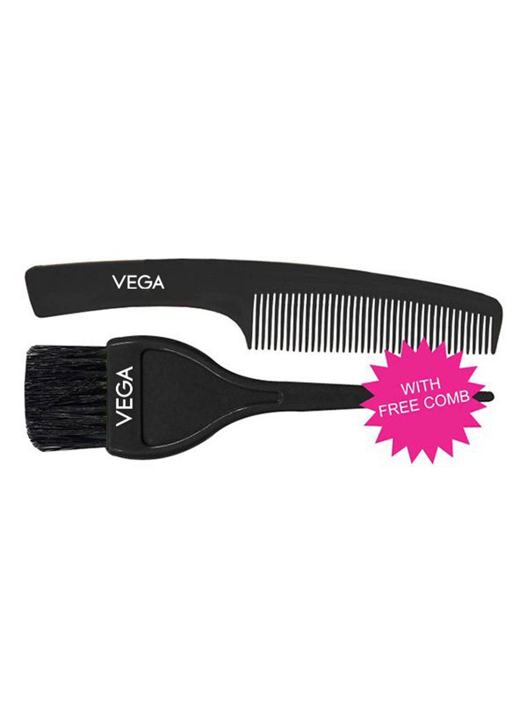 VEGA Mehandi Hair Brush - MB-01 - Black with Free Comb-image-32