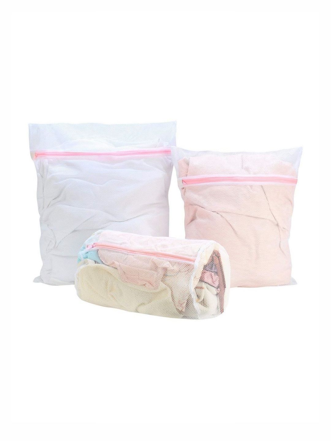 HOKIPO White 3 Pieces Mesh Laundry Clothes Washing Bags-picture-54