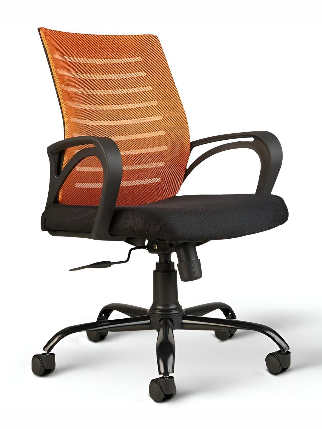CELLBELL Desire C104 Orange-Coloured & Black Mid Back Comfortable Office Executive Chair-image-47