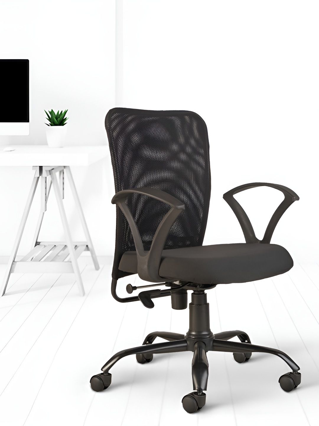 CELLBELL Calisto C83 Black Mesh Mid-Back Study Arm Chair-picture-13