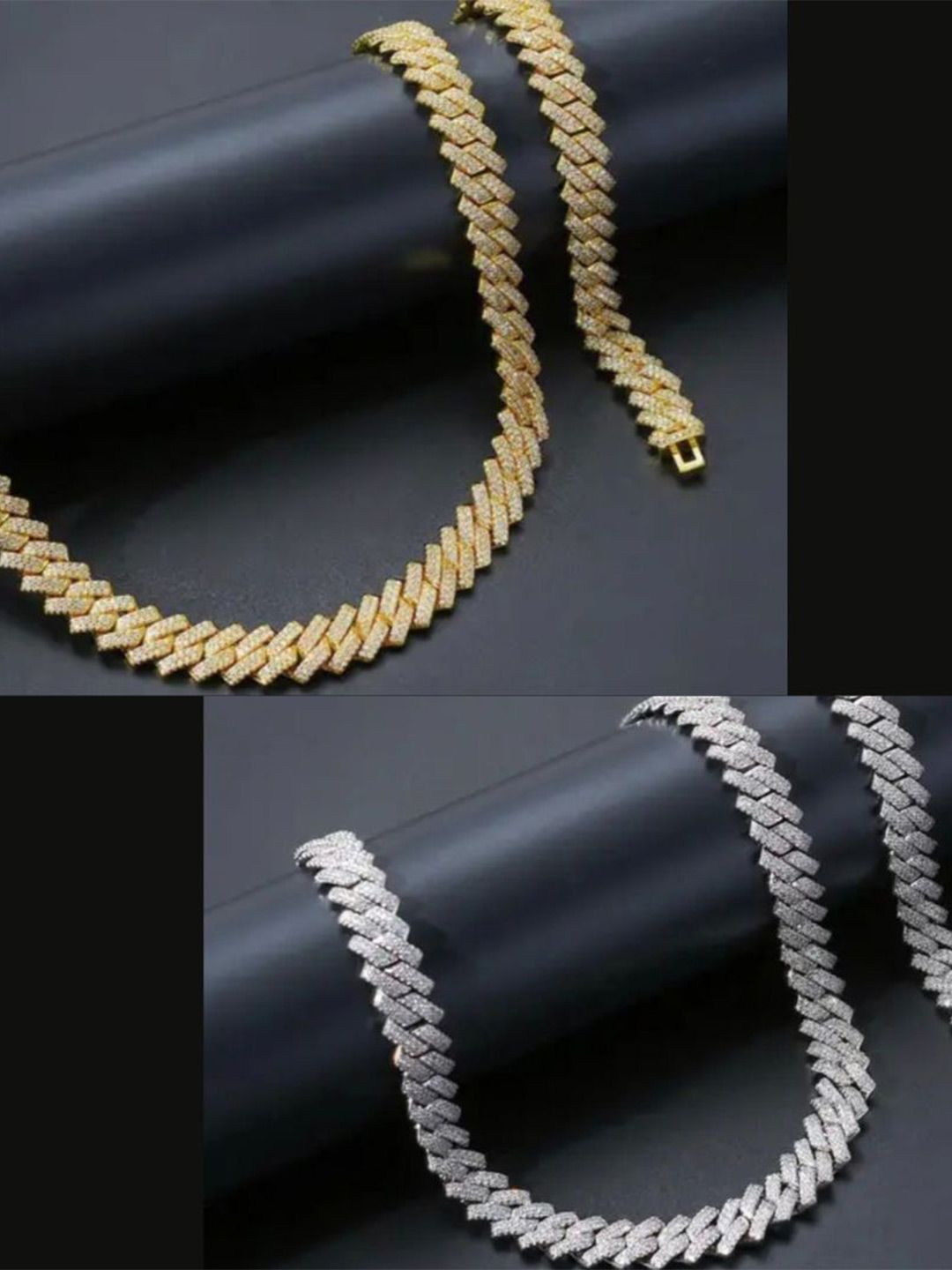 V FASHION JEWELLERY Unisex Silver-Plated Chain-picture-25