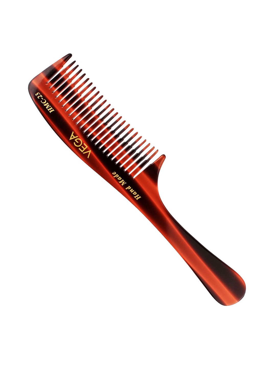 VEGA Tortoise Shell Pattern Grooming Hair Comb - HMC-23 - Brown-picture-24