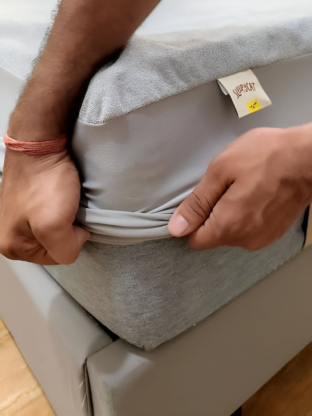 SleepyCat Grey Allergy Guard Double Size Mattress Protector-picture-13