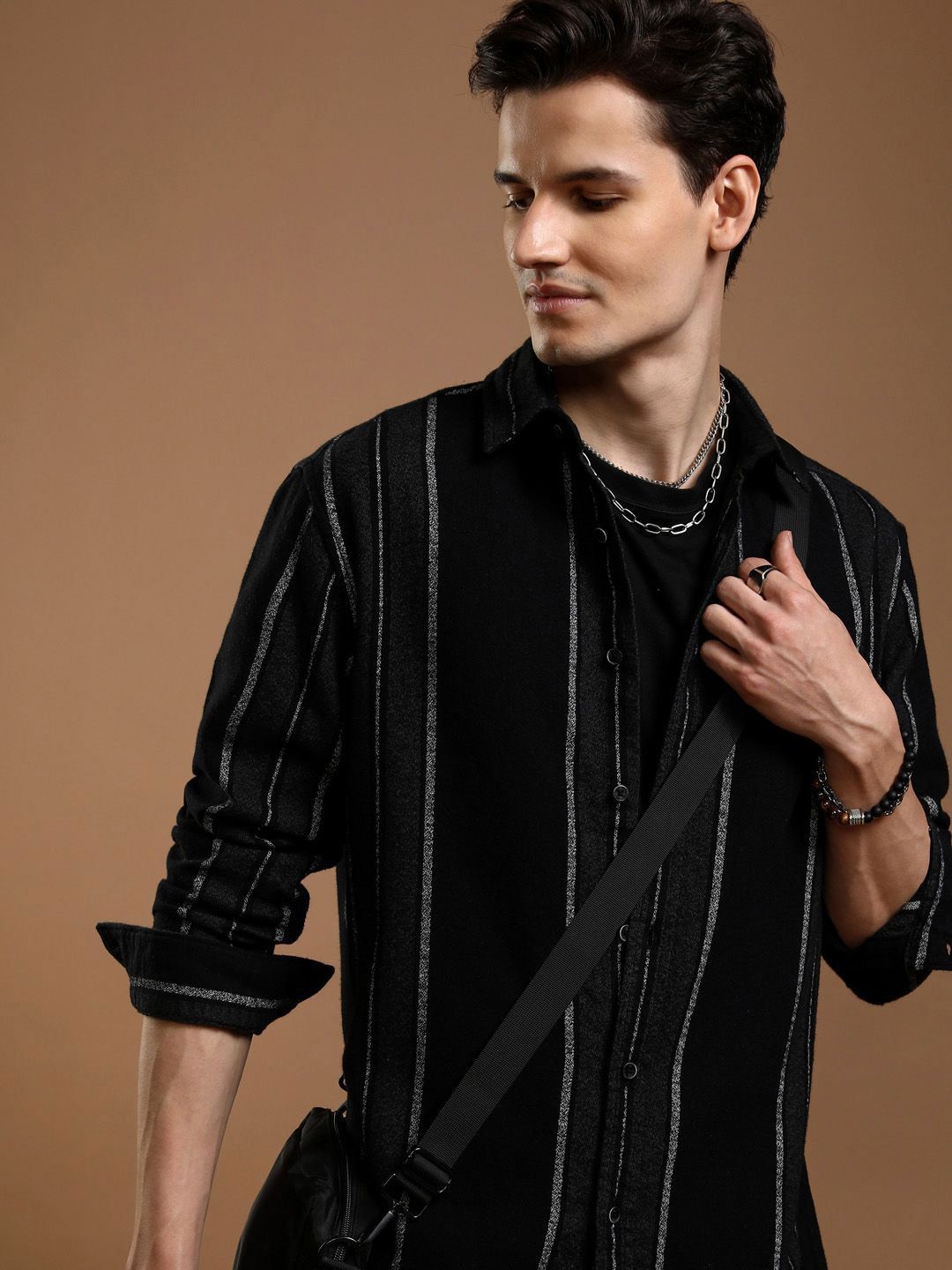 HIGHLANDER Men Opaque Striped Casual Shirt-picture-12