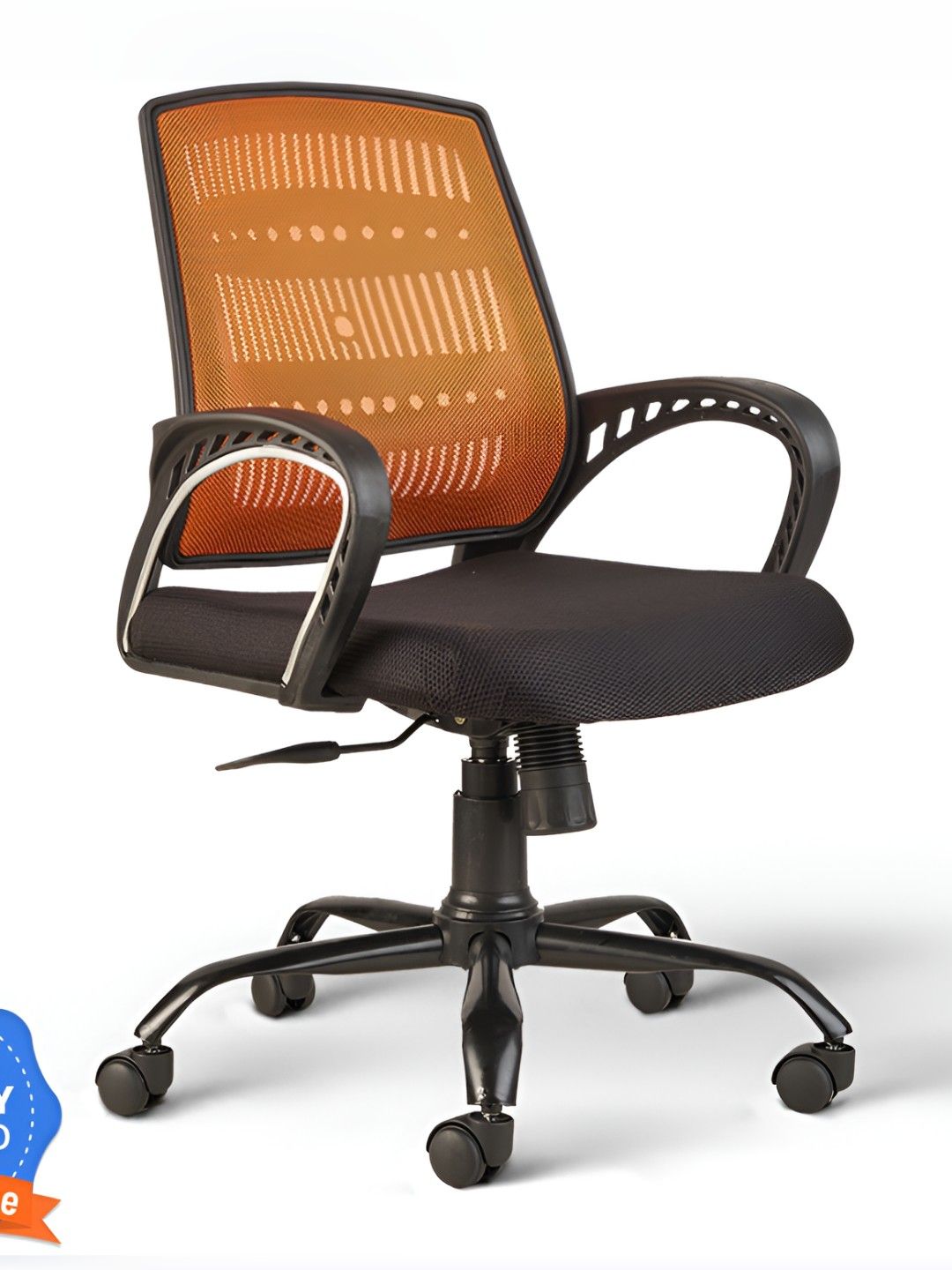 cellbell CELLBELLNeso C106 Orange Mesh Adjustable Study Chair-picture-47