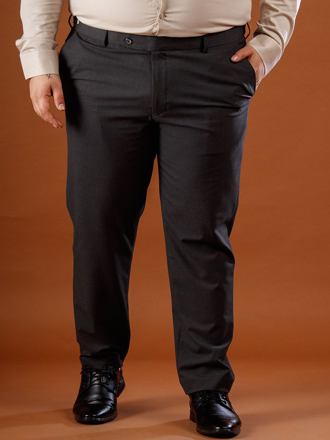 Muffynn Men Relaxed Straight Leg Straight Fit Trousers-picture-37