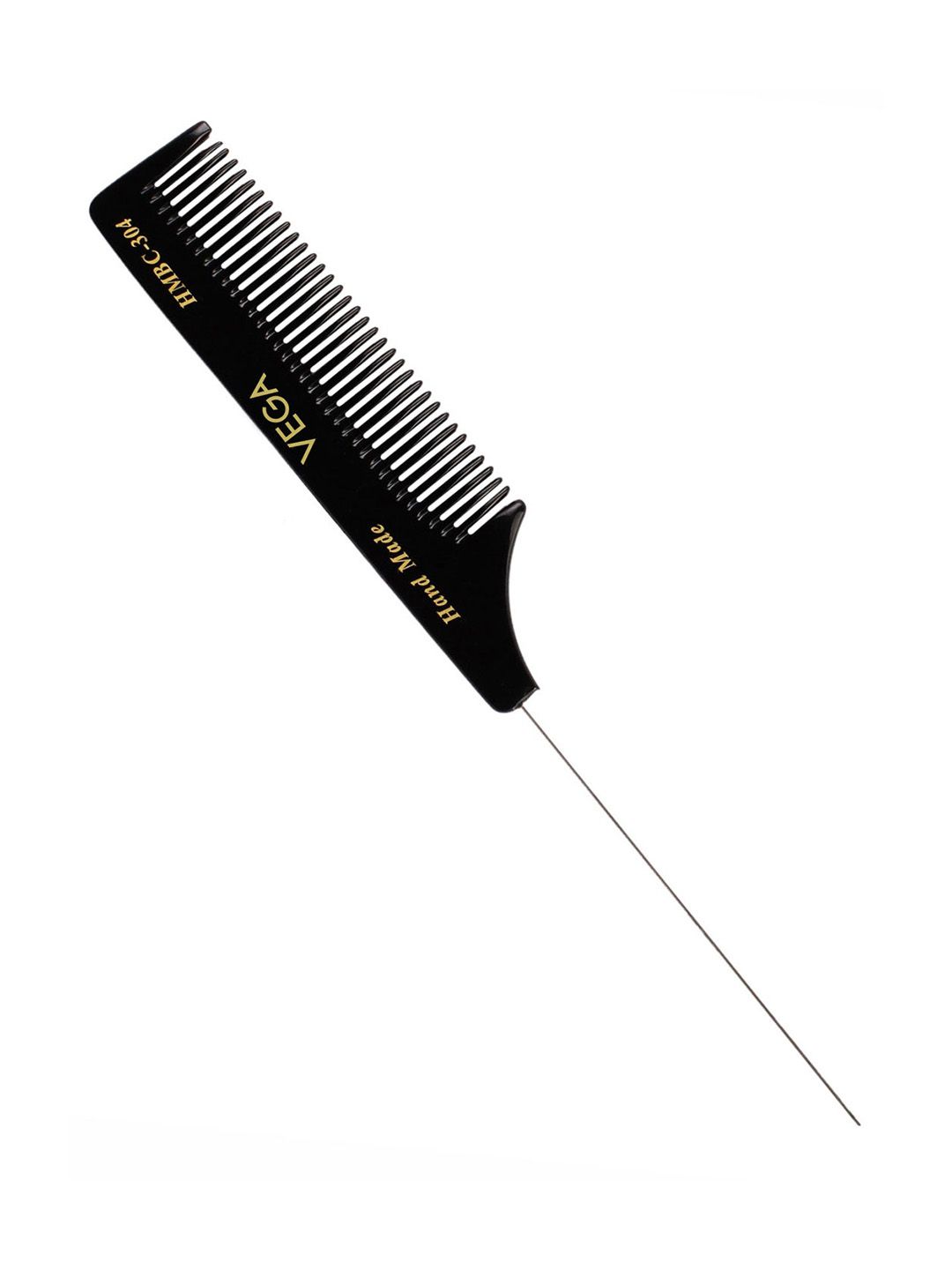 VEGA Tail Hair Comb with Steel Pin - HMBC-304 - Black-picture-48