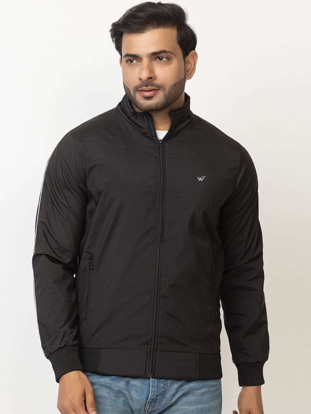 WILD COPS Men Solid Stand Collar Windcheater Sporty Jacket-picture-13