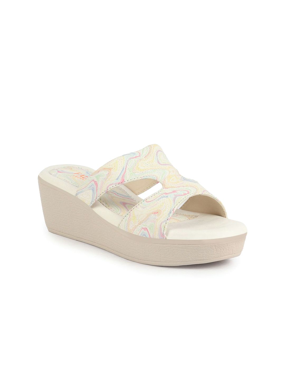 FAUSTO Women Printed Round Toe PU Wedge Sandals-picture-34