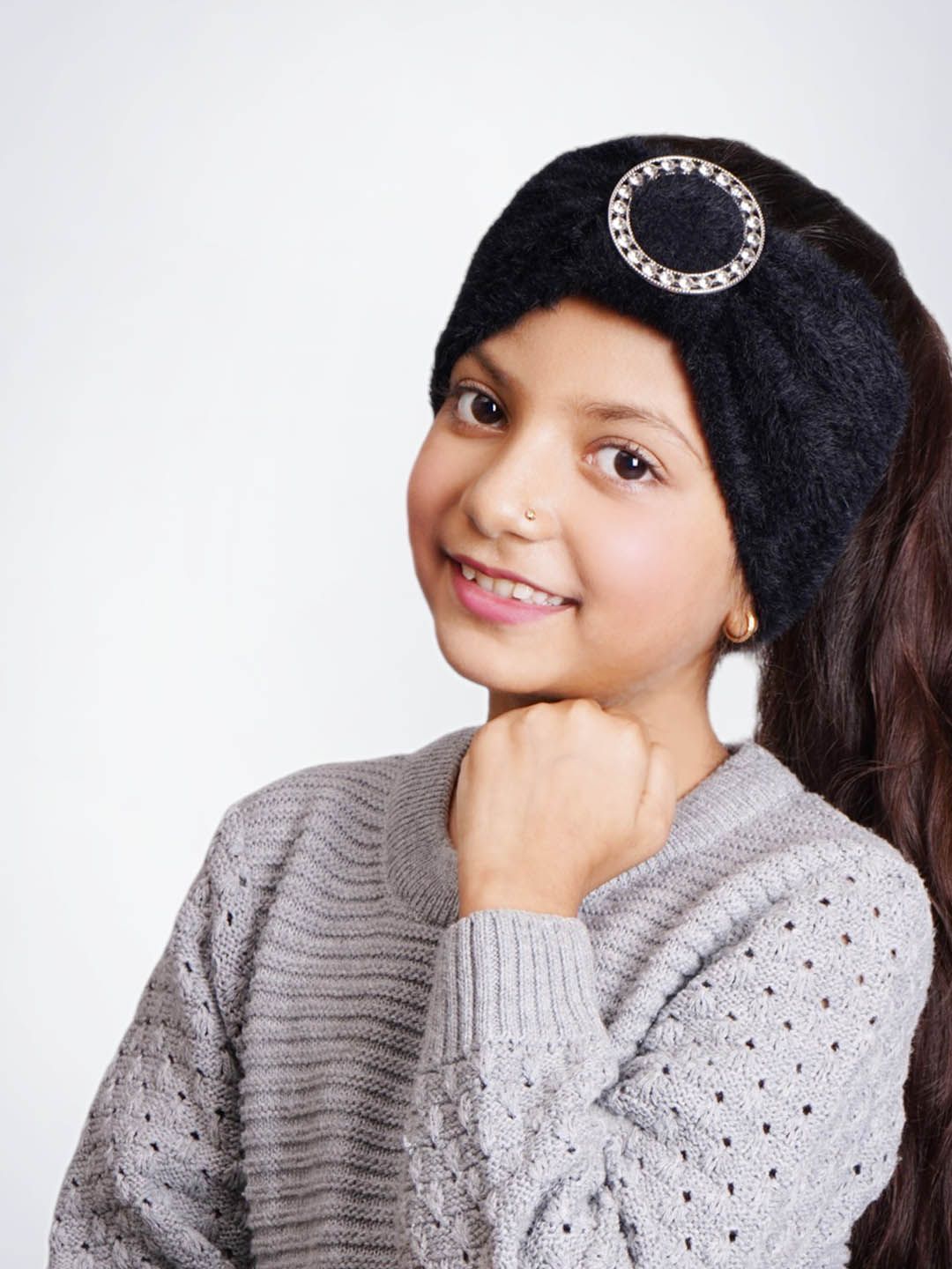 Bharatasya Girls Knitted Warm Headband-picture-24