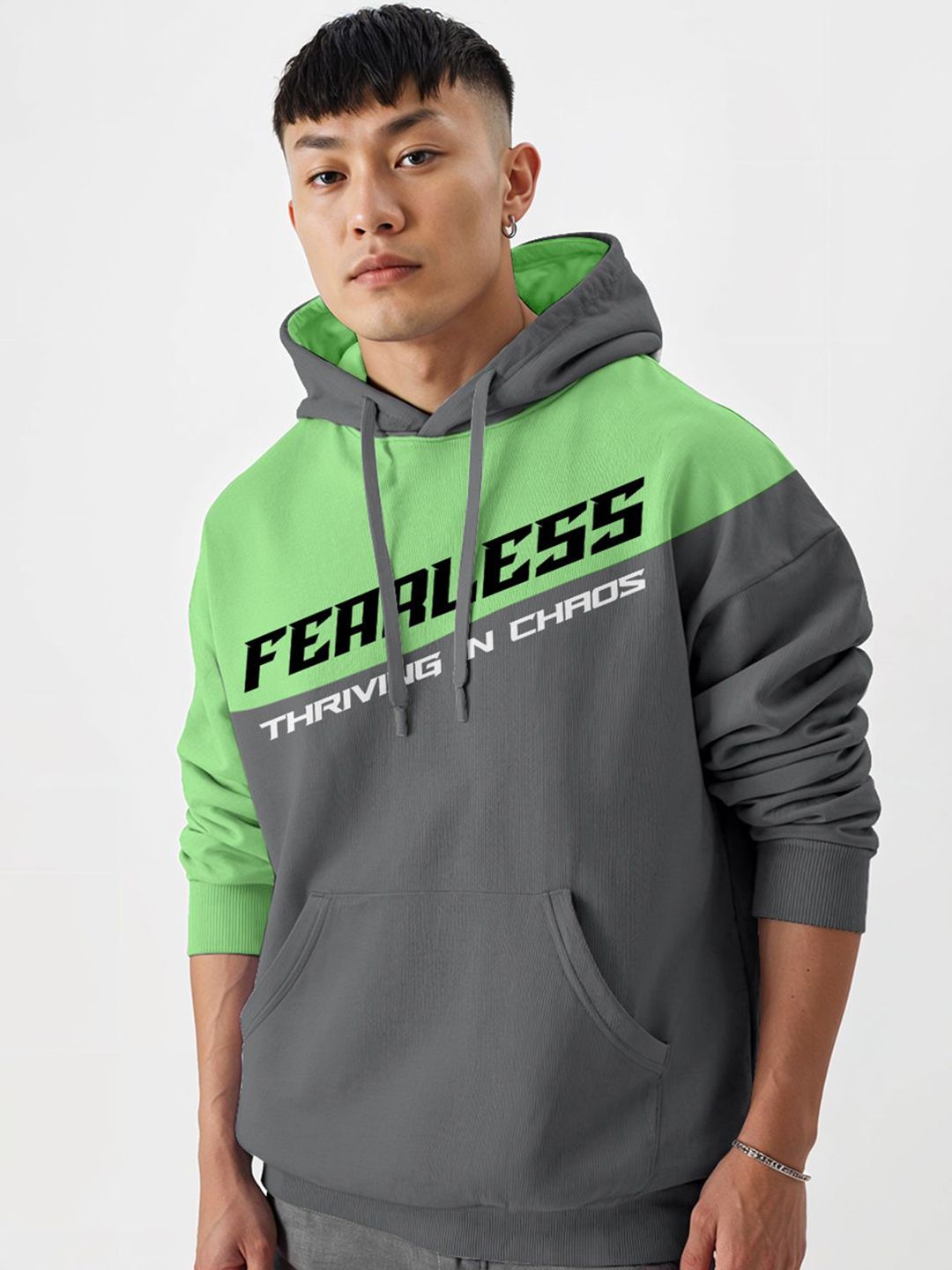 Crazymonk Men Printed Hooded Sweatshirt-picture-28