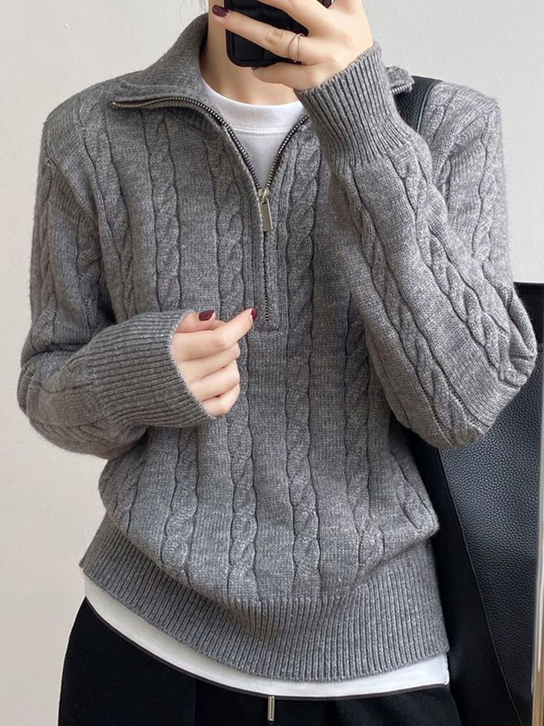 LULU & SKY Women Cable Knit Pullover-picture-11