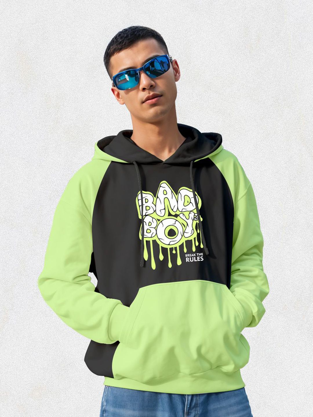 Crazymonk Men Cotton Printed Hooded Sweatshirt-picture-13