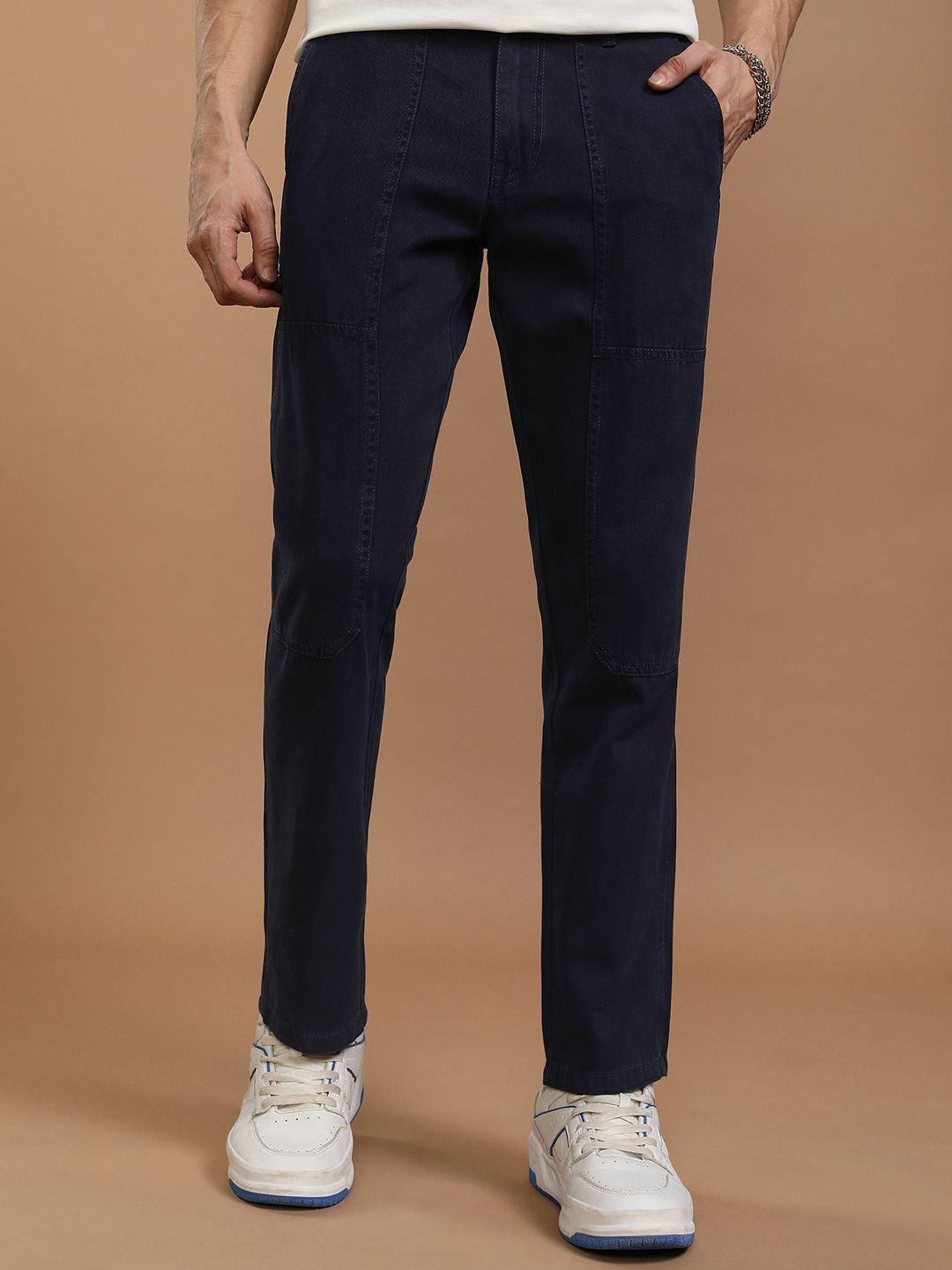 HIGHLANDER Men Straight Fit Mid-Rise Trousers-image-43