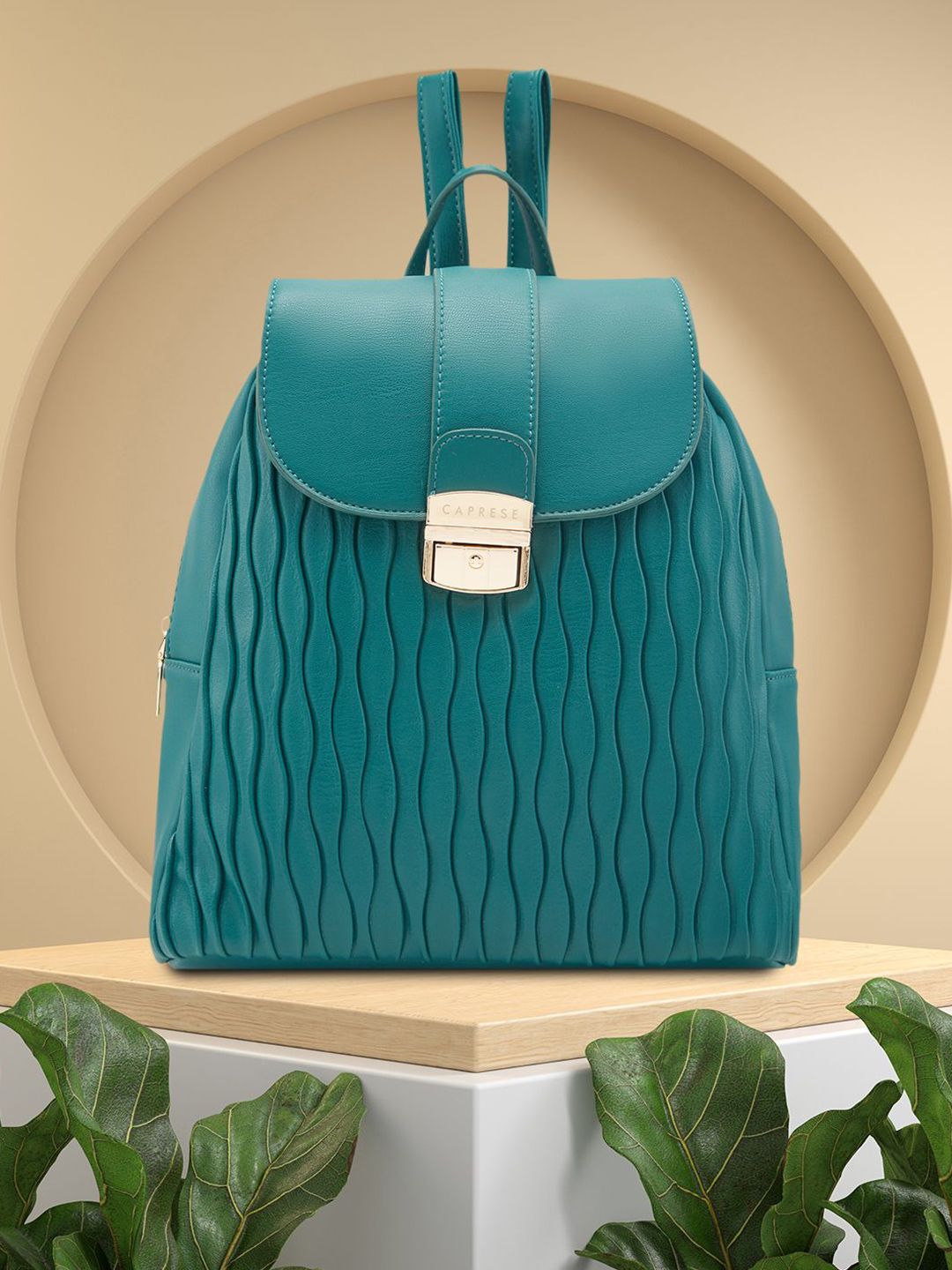 Caprese Women Textured Ergonomic Backpack-picture-43