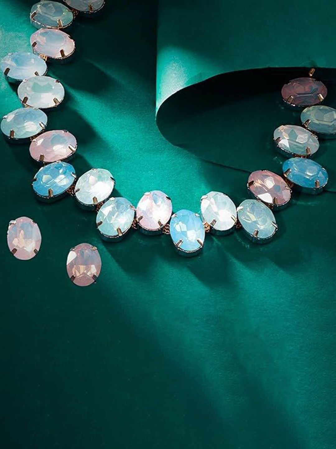 ORANGENYSHA 18K Gold Plated AD-Studded Jewellery Set-picture-34