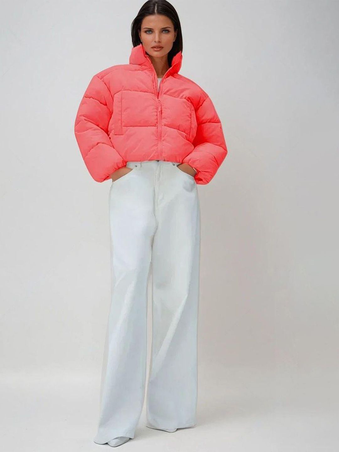Stylecast X Kotty Women Solid Crop Insulator Puffer Jacket-picture-49
