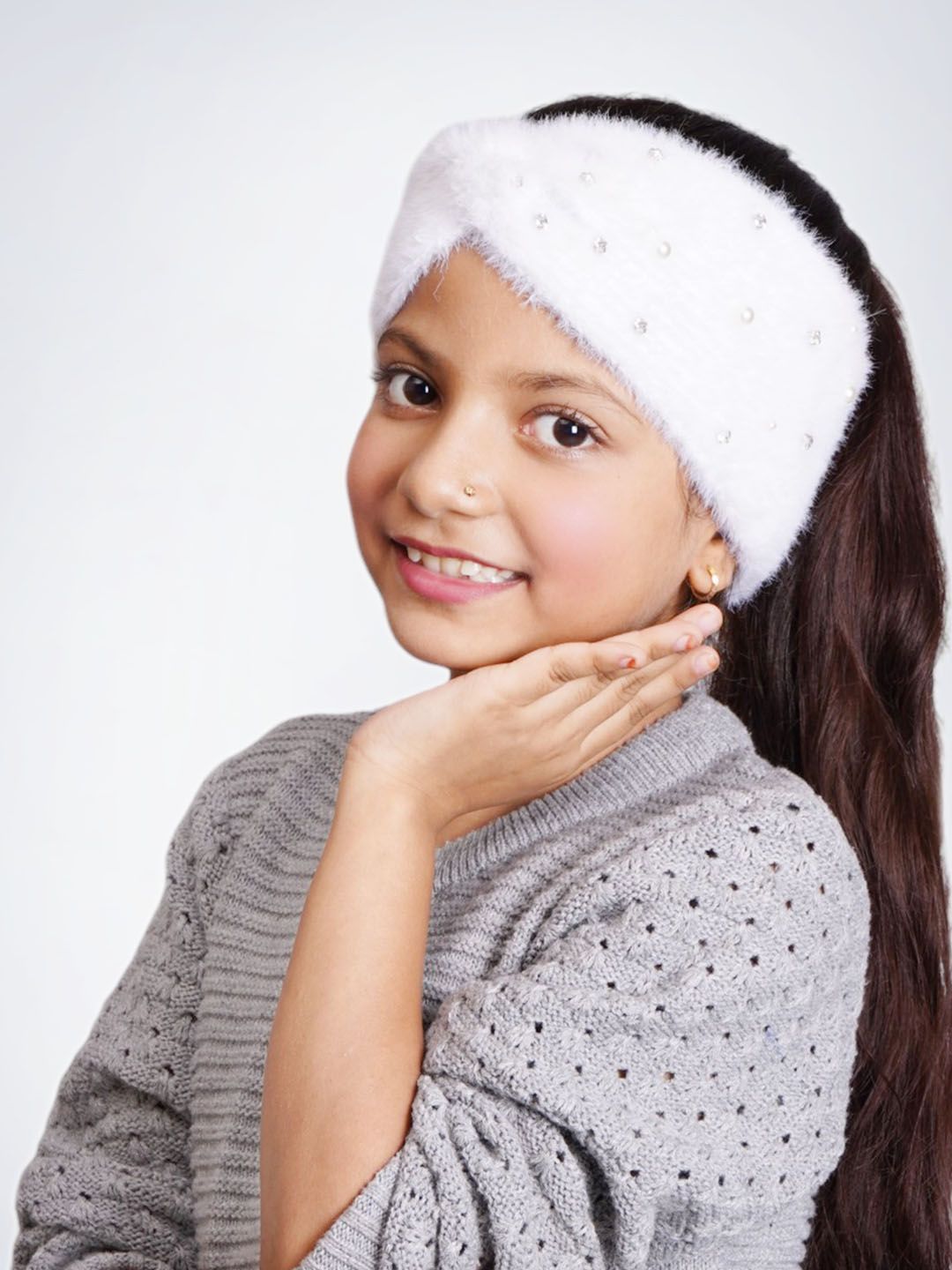Bharatasya Girls Embellished Knitted Chill Wrap Headband-picture-24