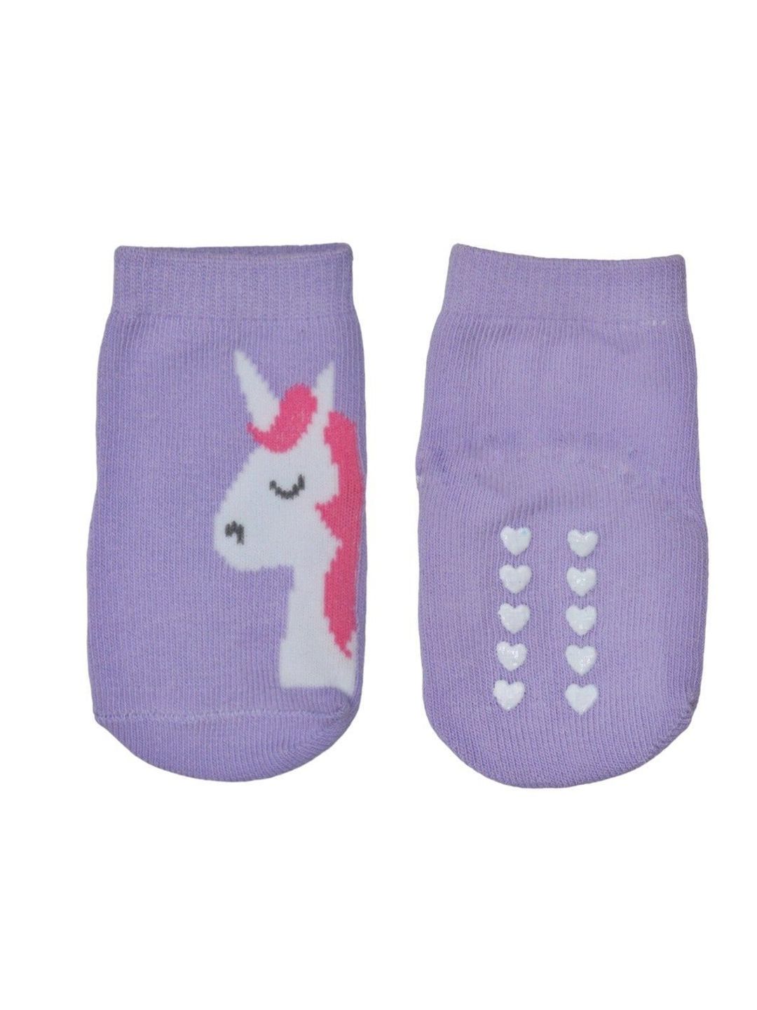 Yellow Bee Girls Pack Of 2 Unicorn Dreams & Rainbow Smiles Patterned Ankle Length Socks-picture-21