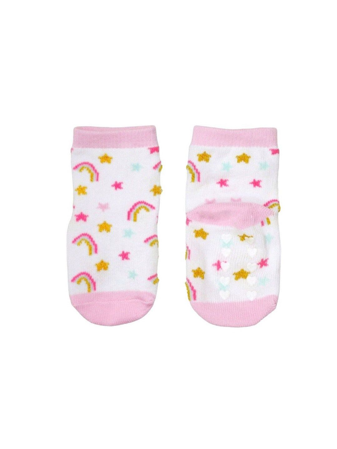 Yellow Bee Girls Pack Of 2 Patterned Cotton Ankle-Length Socks-picture-22