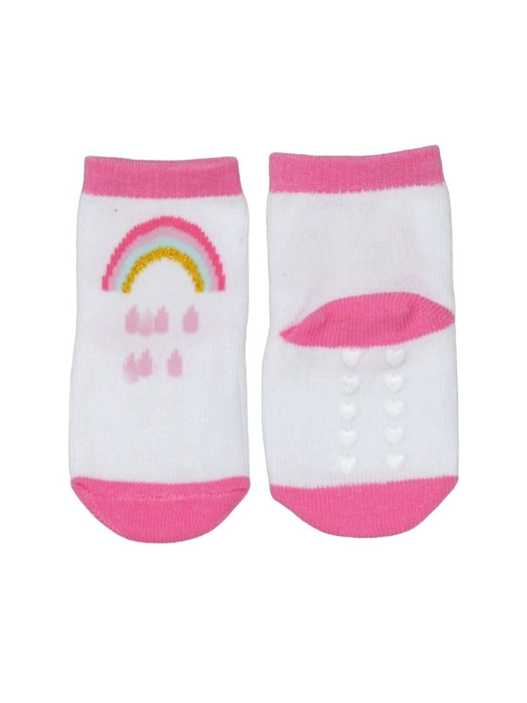 Yellow Bee Girls Pack Of 2 PatternedAnkle-Length Socks-picture-20