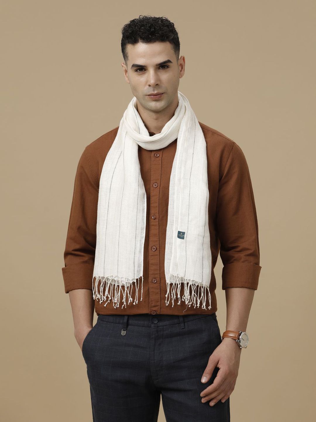Linen Club Unisex Striped Stole-picture-12