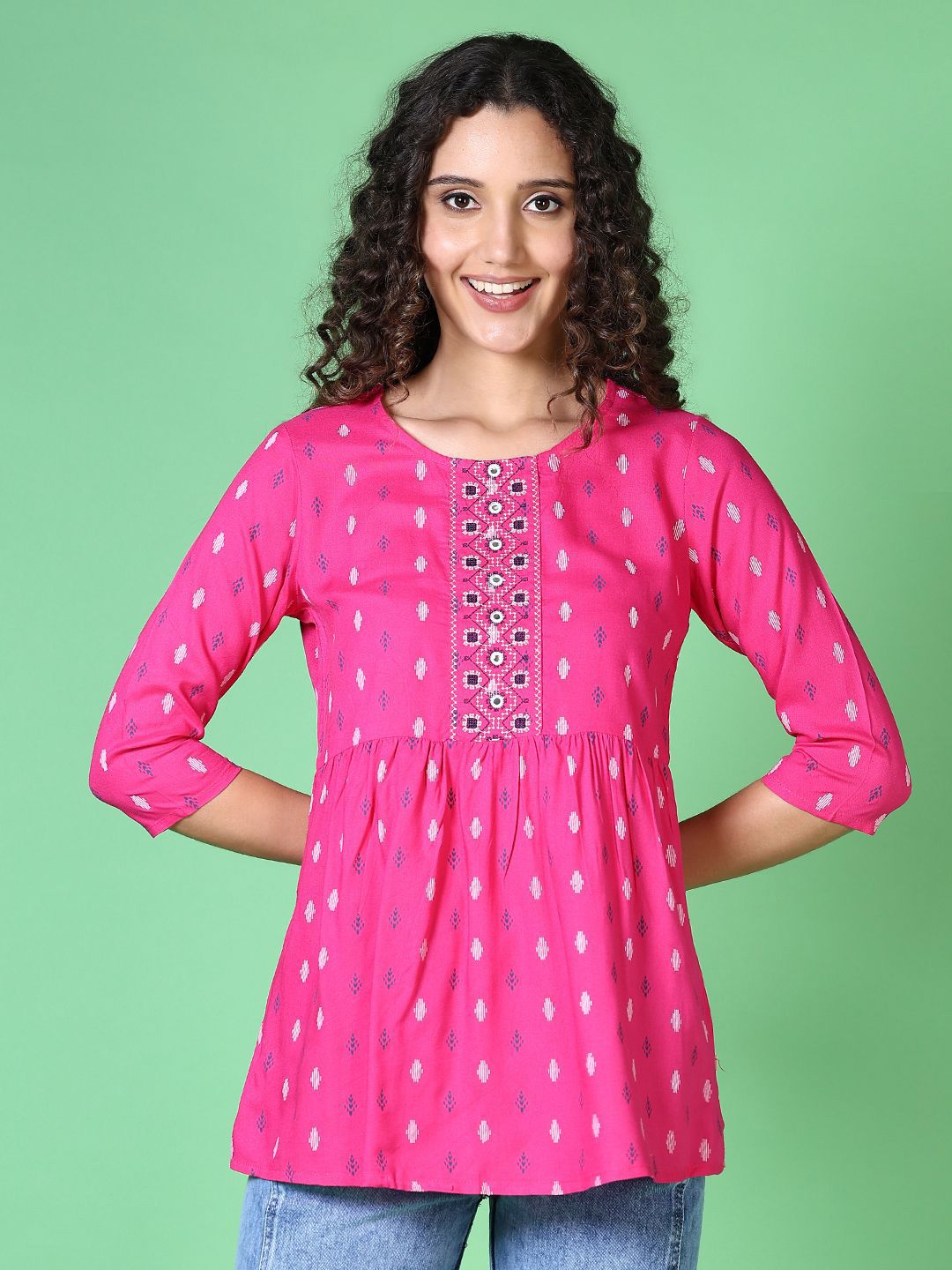 V-Mart Geometric Printed Kurti-picture-49