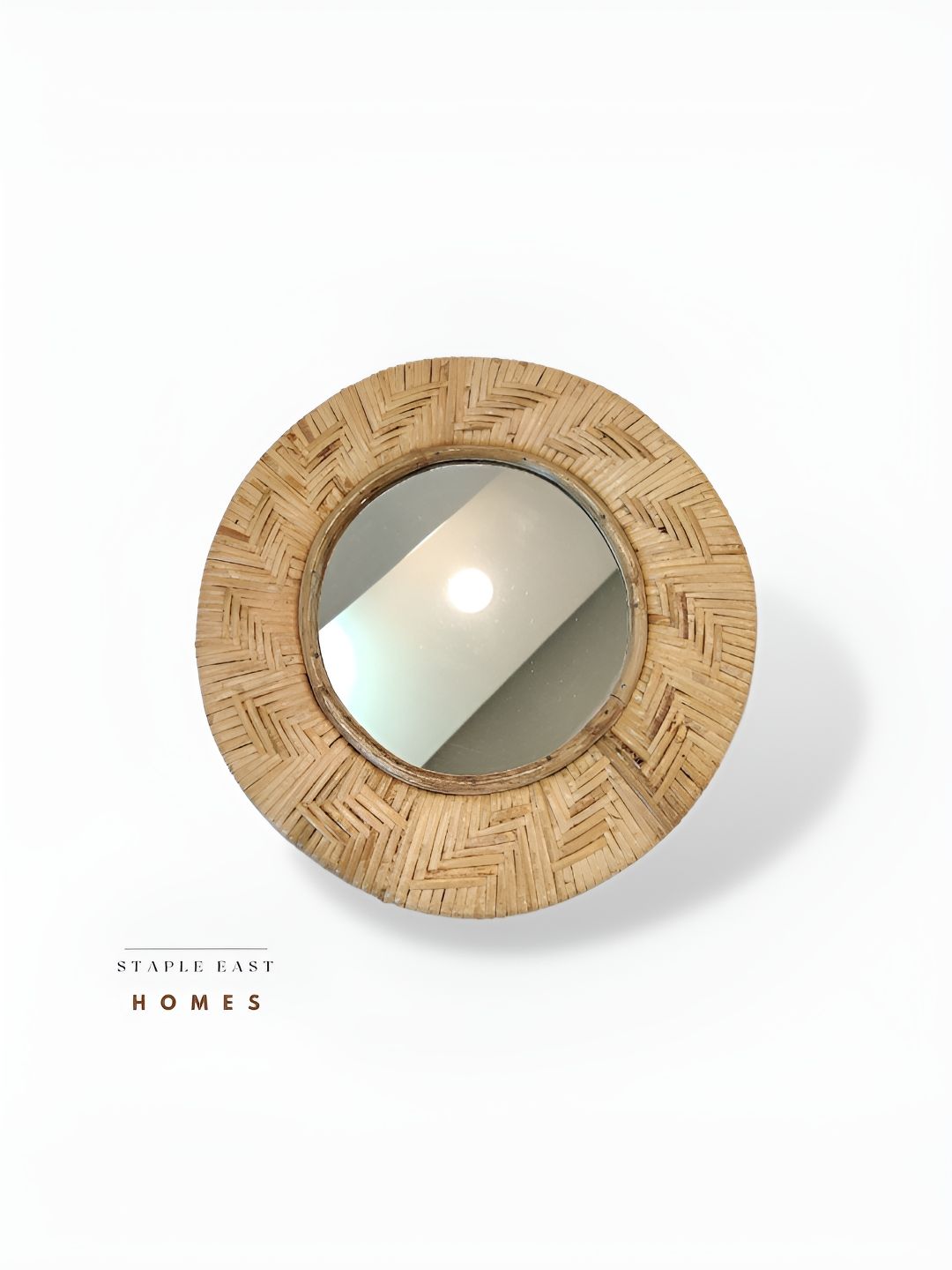 STAPLE EAST Brown Rattan Chakra Mirror-picture-55