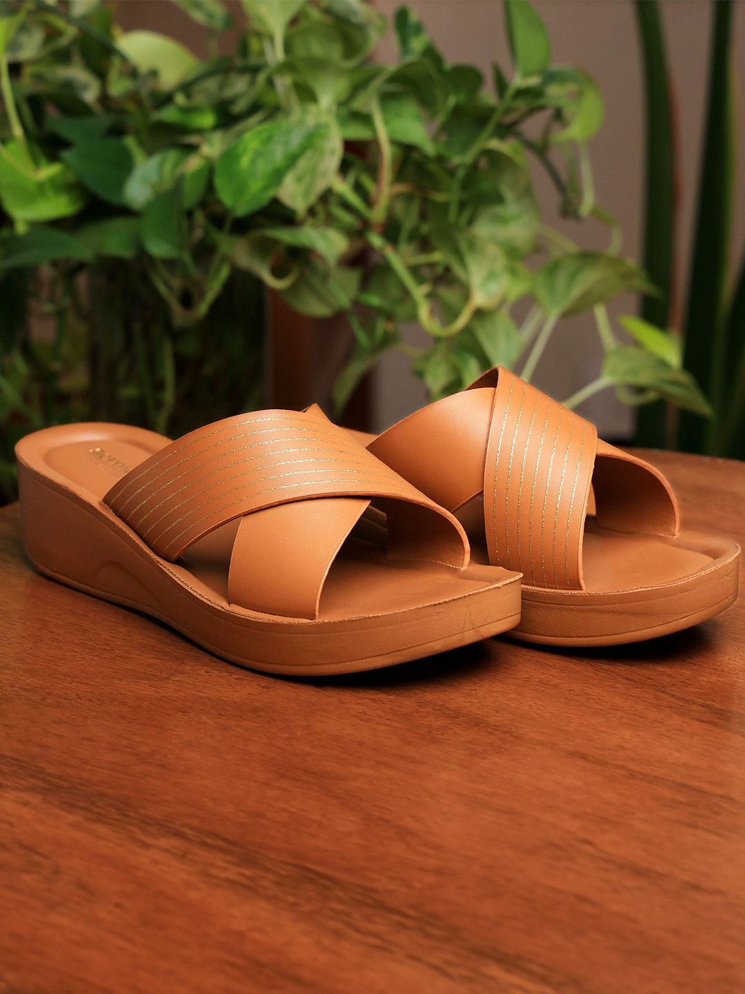 Aerowalk Women Open Toe Wedge Heel Sandals-image-3