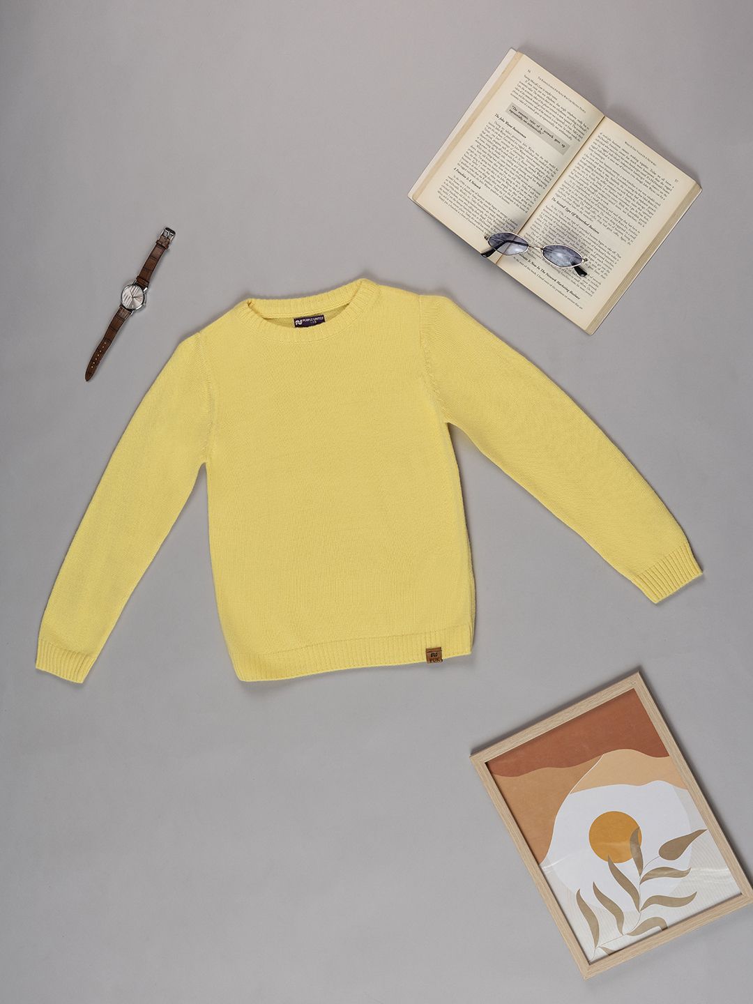 Purple United Kids Unisex Kids Round Neck Pullover Sweater-picture-41