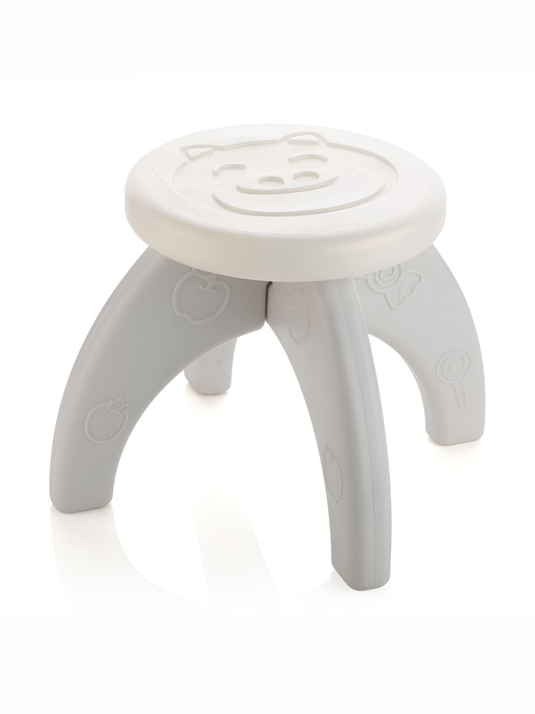 Aditi Toys Kids White & Grey Durable Baby Chair & Step Stool