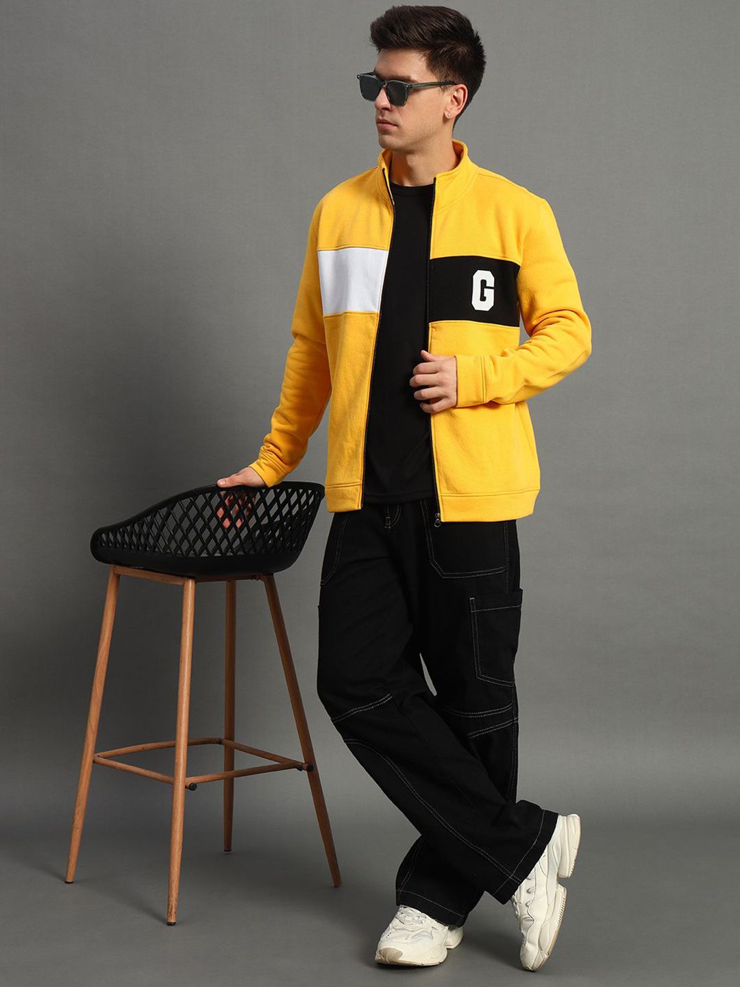 GET GOLF Men Colourblocked Mock Collar Sweatshirt-picture-22