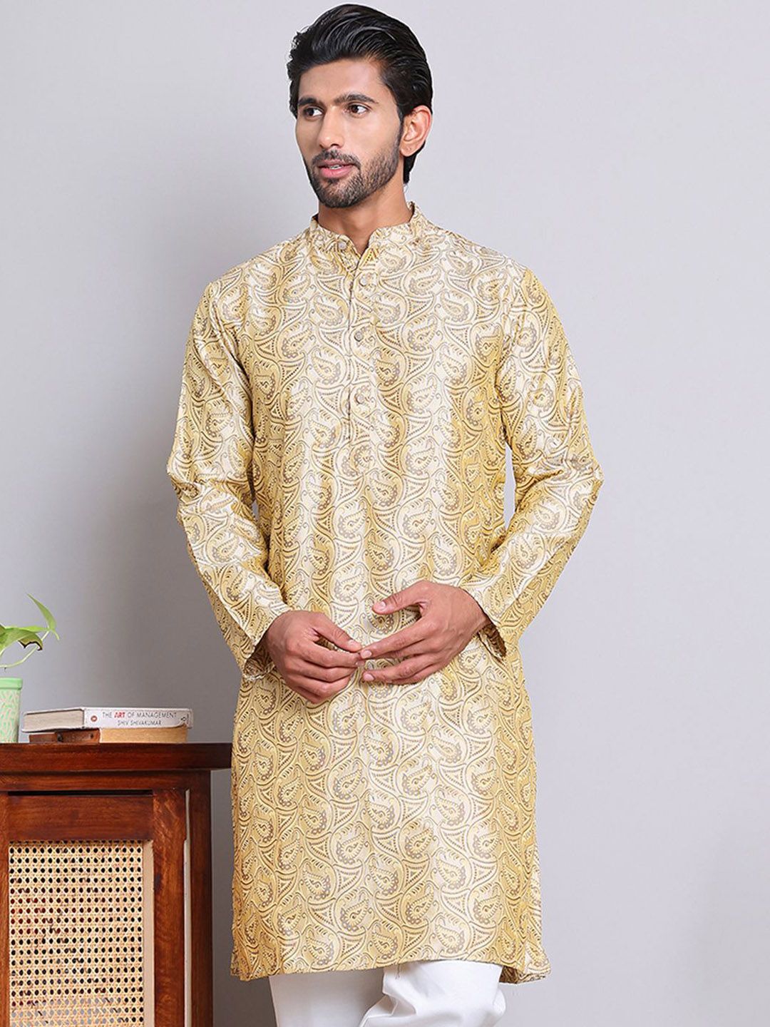 Jompers Men Jacquard Kurta-picture-16