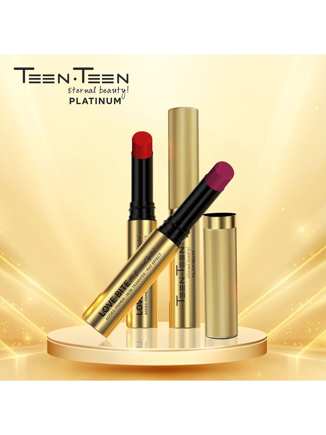 TEEN TEEN COSMETICS Love Bite Professional Non Transfer Matte Lipstick- 4g - Rust Red LB07-picture-37
