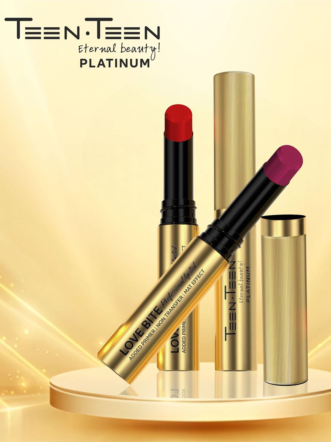 TEEN TEEN COSMETICS Love Bite Professional Non Transfer Matte Lipstick- 4g- Rose-Pink LB03-picture-12