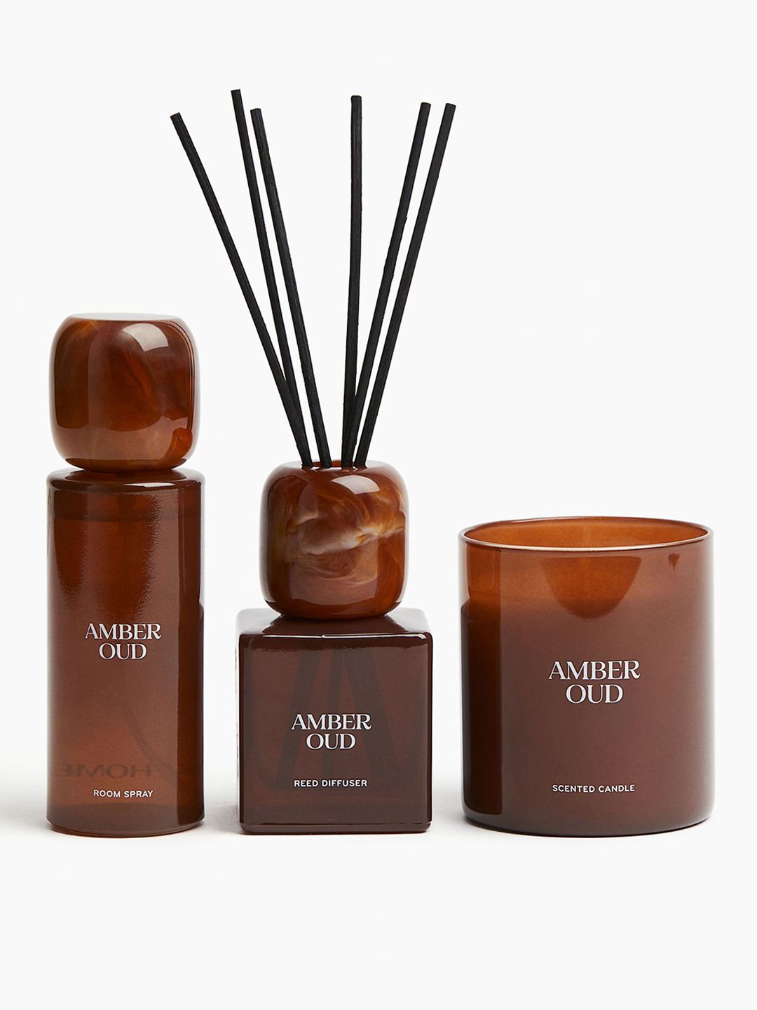 H&M Yellow Scented Candle In A Glass Holder