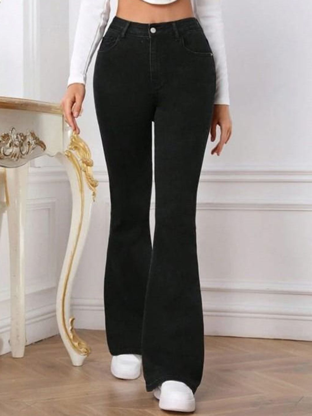 Next One Women Smart Bootcut High-Rise Stretchable Jeans-picture-18