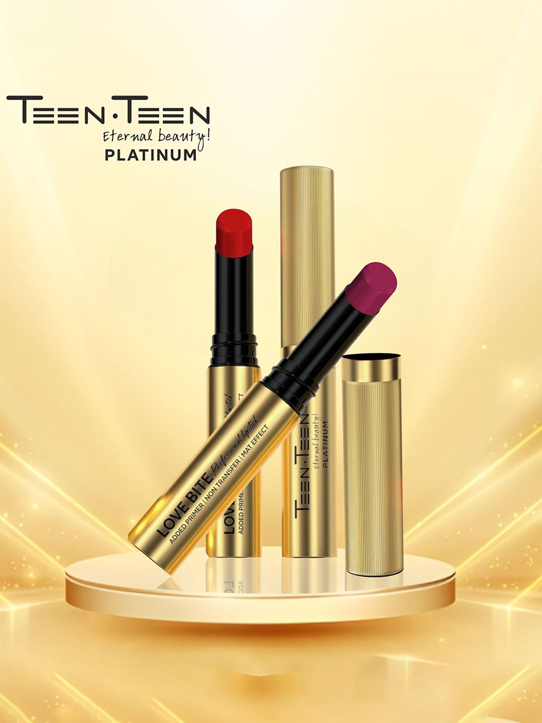 TEEN TEEN COSMETICS Love Bite Professional Non Transfer Matte Lipstick- 4g-Coral Pink LB06-picture-17