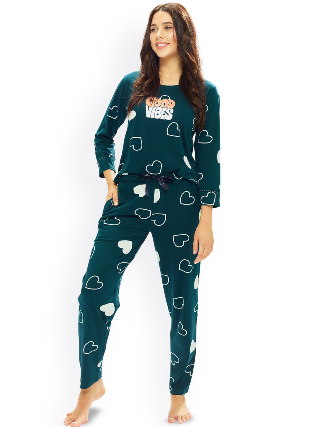Lotik Women Printed Round Neck Night suit-picture-25