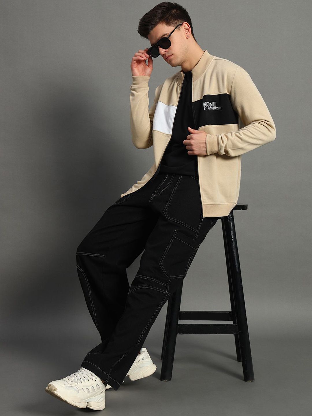 GET GOLF Men Colourblocked Sweatshirt-picture-34