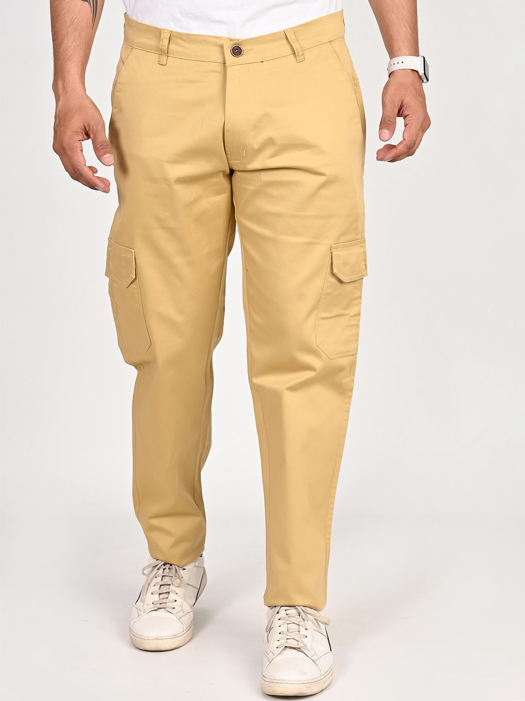 Tanip Men Regular Fit Easy Wash Cotton Formal Trousers-picture-12