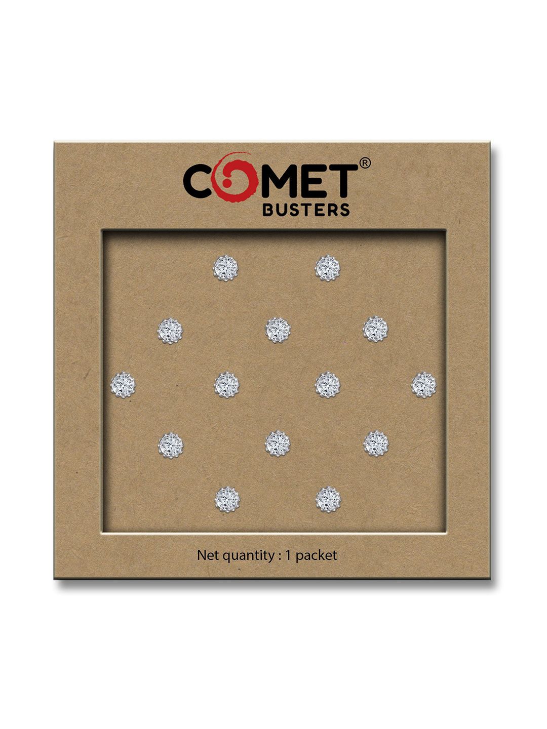 Comet Busters Beautiful Traditional Circular Bindi - Silver-picture-10