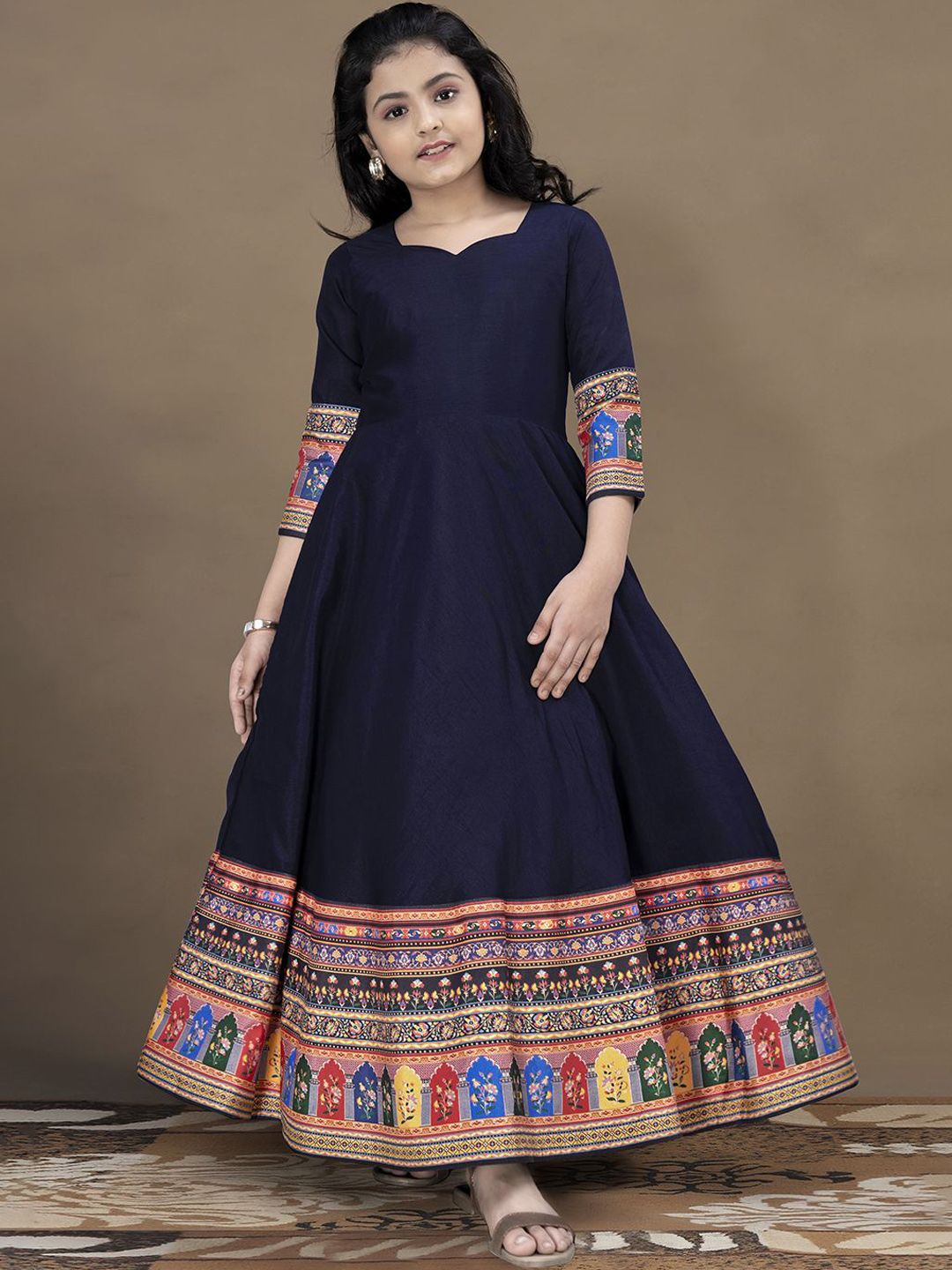 FASHION DREAM Girls Printed Maxi Ethnic Dress-picture-58