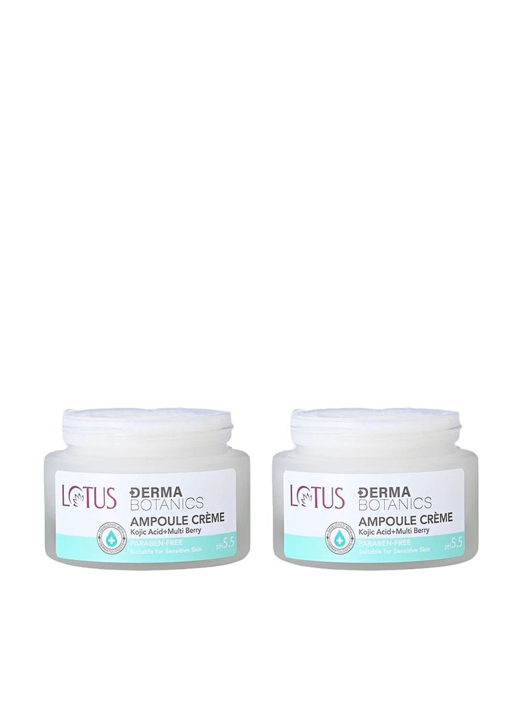 Lotus Herbals Set Of 2 Derma Botanics Kojic Acid & Multi Berry Ampoule Creme - 50g Each
