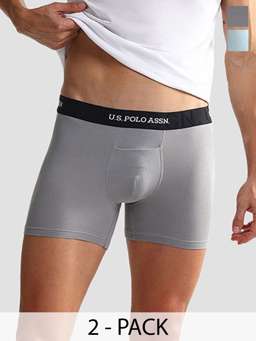 U.S. Polo Assn. Pack Of 2 Printed Outer Elastic Details Trunk OET12-NG0-P2-picture-11