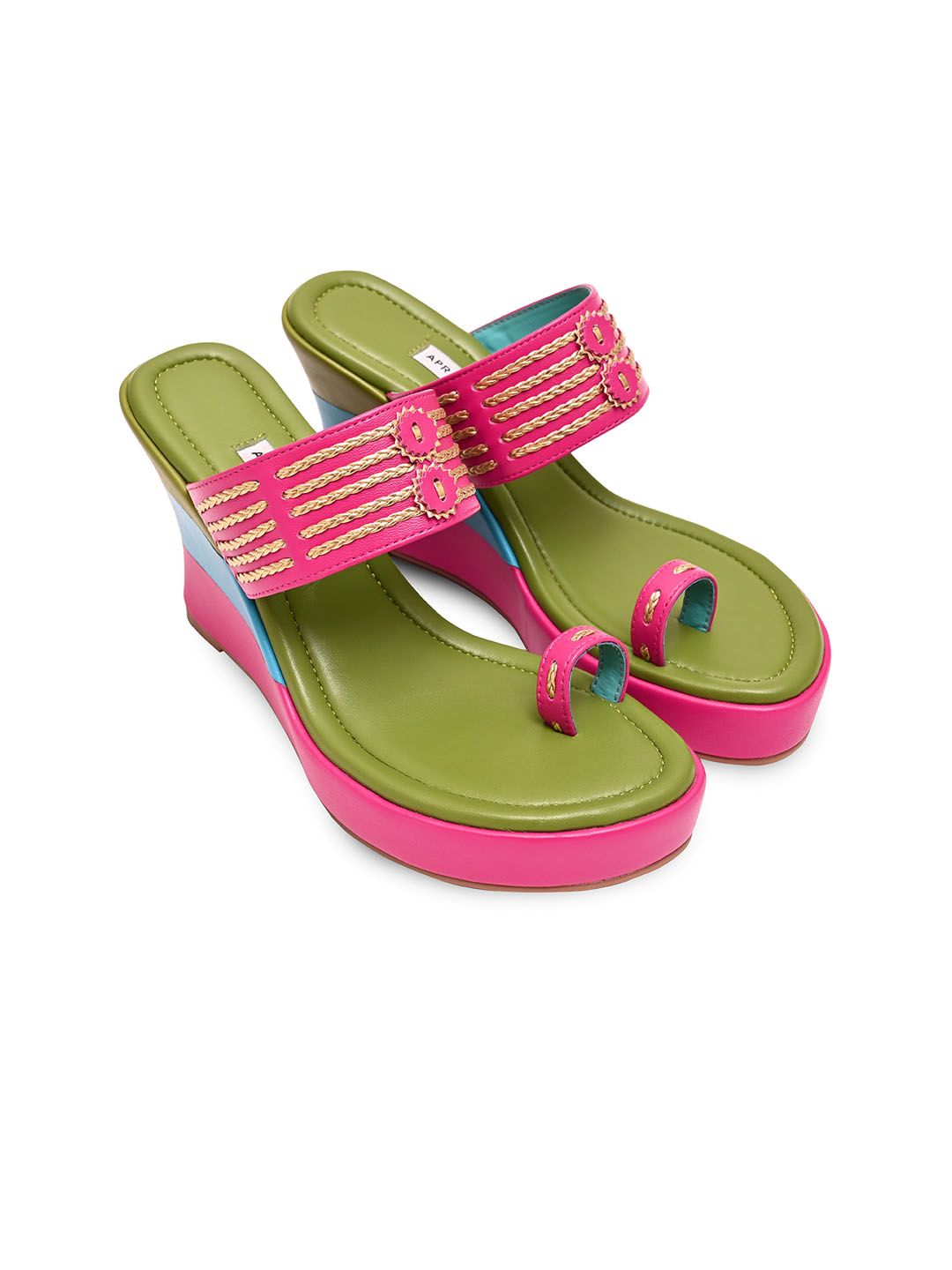 Aprajita Toor Women Embellished Leather Ethnic Platform Sandals Heels-image-48