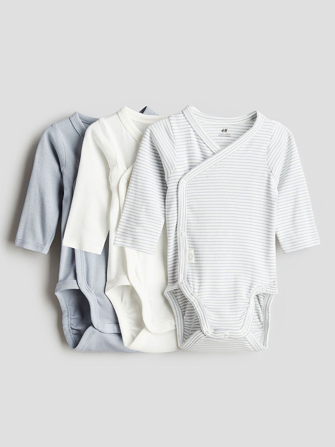 H&M Boys Pack Of 3 Long Sleeve  Bodysuit