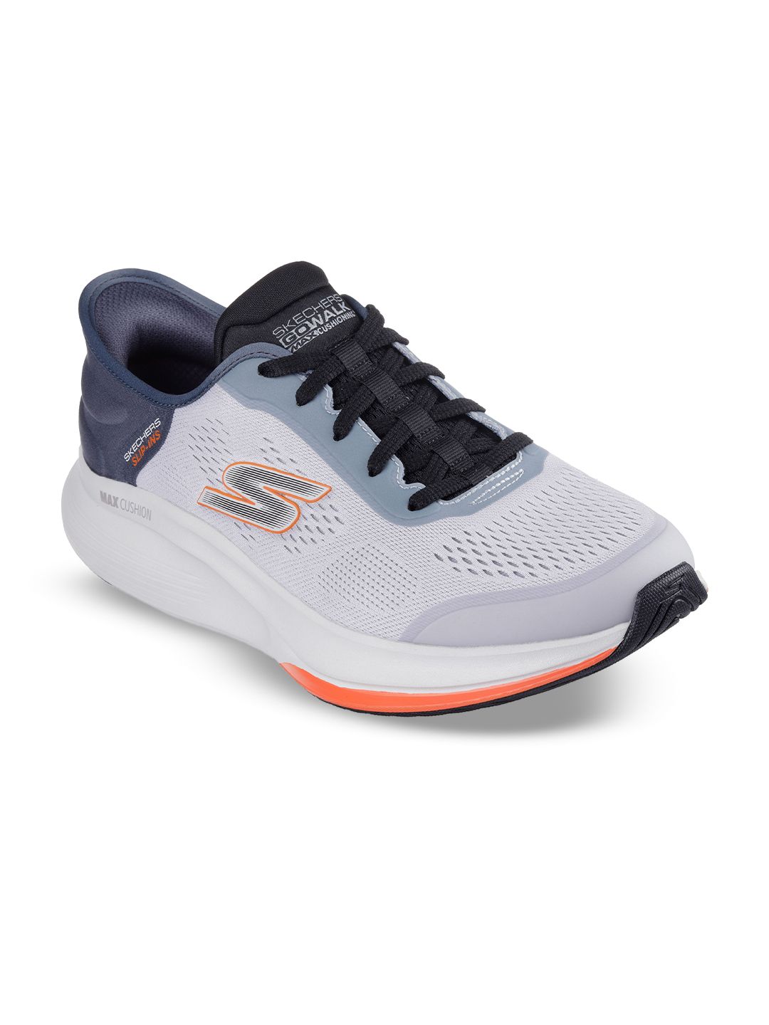 Skechers Men Colorblocked Lace Ups Round Toe Non-Marking Walking Shoes-picture-48