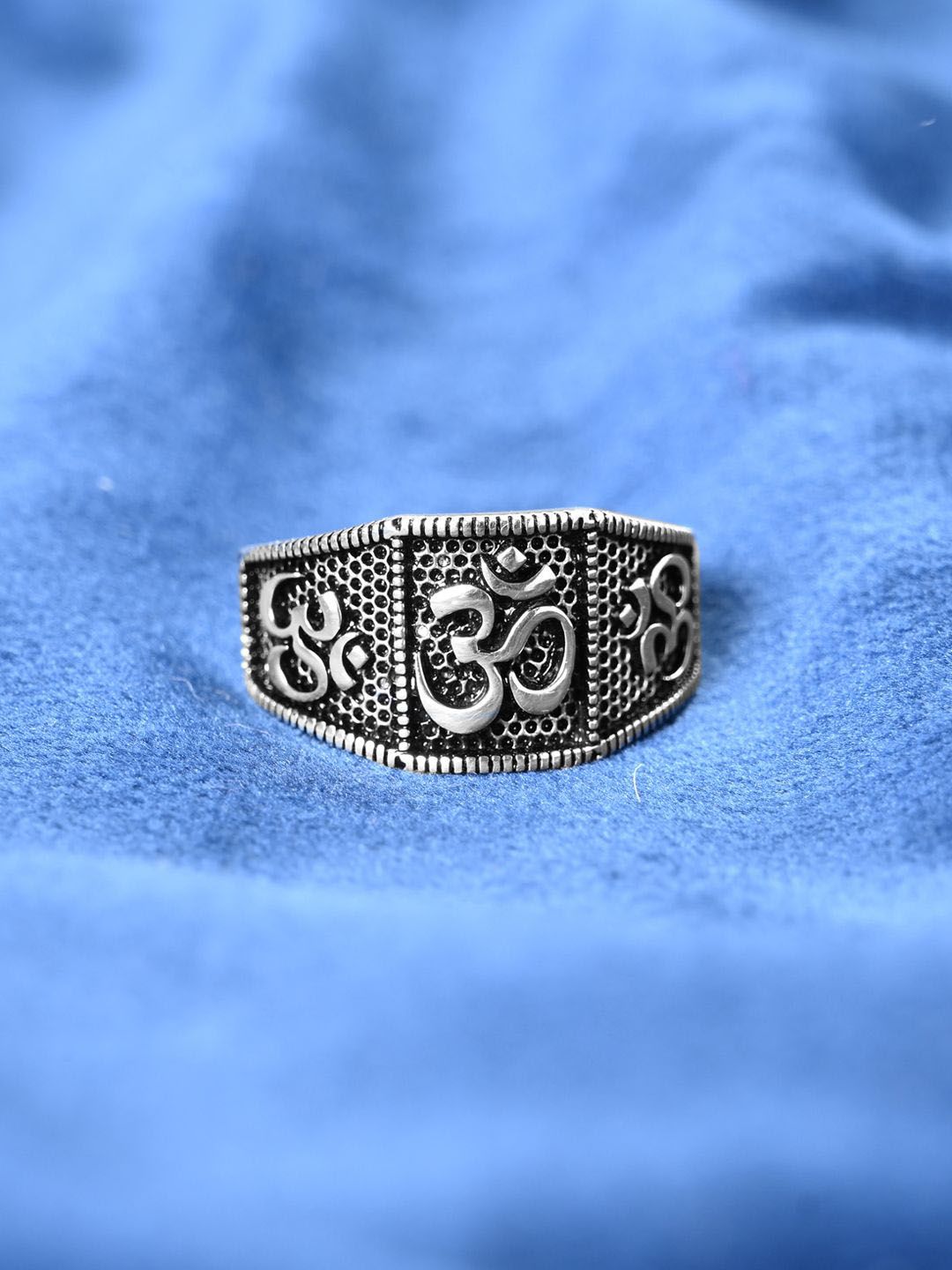 Clara Men 925 Sterling Silver OM Design Finger Ring-picture-16