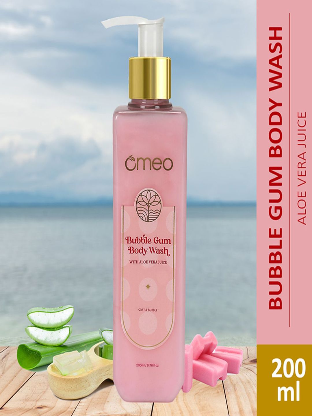 Omeo Bubble Gum Body Wash Shower Gel With Sweet Bubble Gum Scent - 200ml-image-24